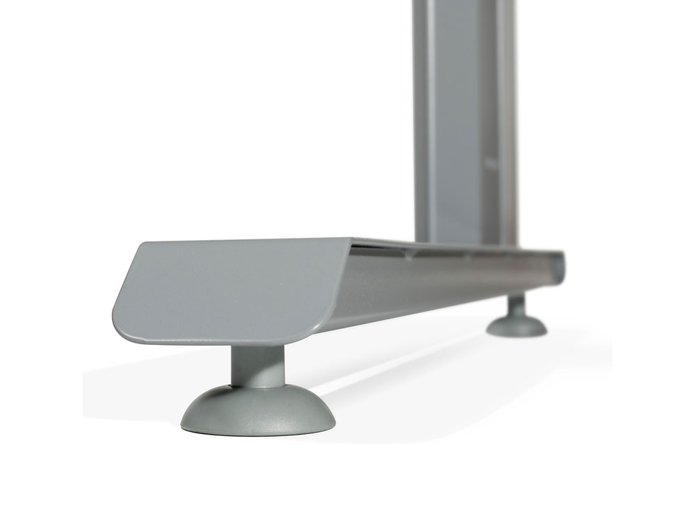 MESA DE ESCRITORIO ROCADA METAL 2003AC02 ALUMINIO /CINZA 180X80 CM