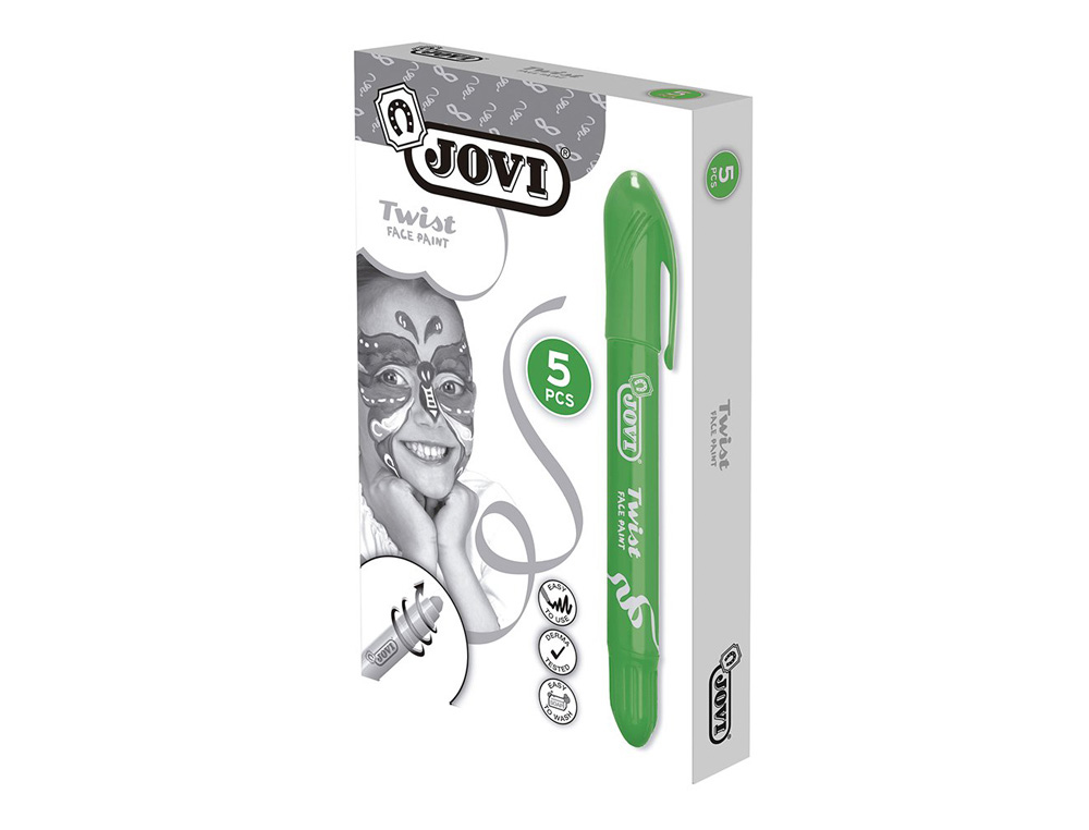 BARRA DE MAQUILHAGEM JOVI TWIST MAKE-UP VERDE CAIXA DE 5 UNIDADES