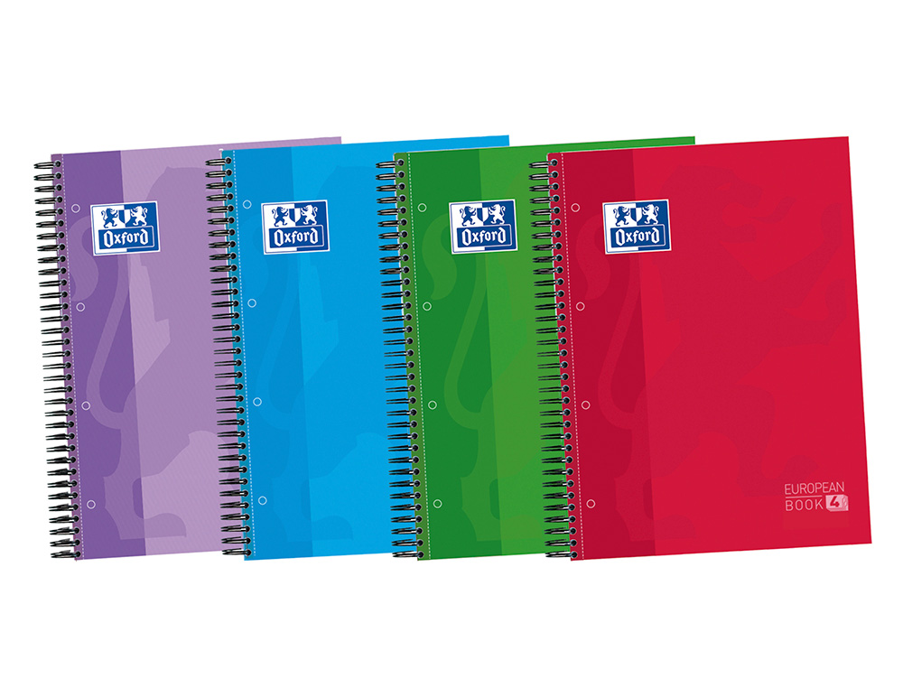 CADERNO ESPIRAL OXFORD CAPA EXTRADURA OPTIK PAPER MICROPERFURADO DIN A4 120 FOLHAS + 50% COM 3 SEPARADORES QUADRICULA 5