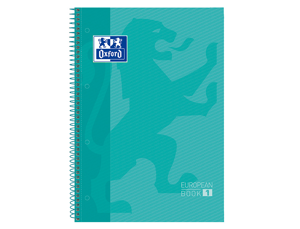 CADERNO ESPIRAL OXFORD CAPA EXTRADURA MICROPERFURADO DIN A4 80 F QUADRICULA 5 MM COR MENTA GELO