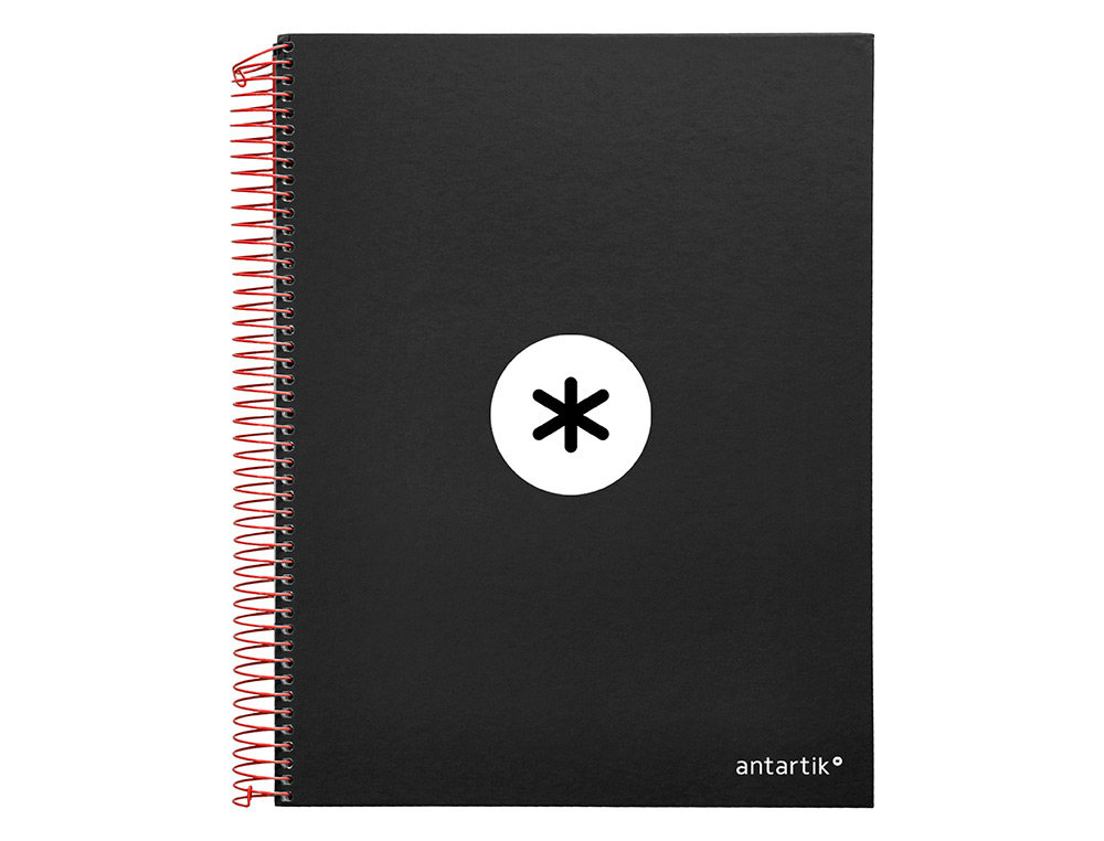 CADERNO ESPIRAL DIN A4 ANTARTIK CAPA FORRADA 120 F 100 GR PAUTADO 5 BANDAS DE CORES 4 FUROS COR PRETO