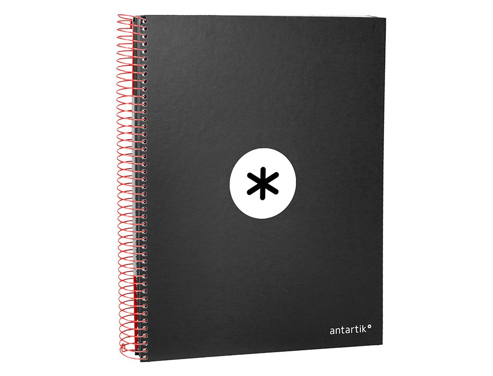 CADERNO ESPIRAL DIN A4 ANTARTIK CAPA FORRADA 120 F 100 GR PAUTADO 5 BANDAS DE CORES 4 FUROS COR PRETO