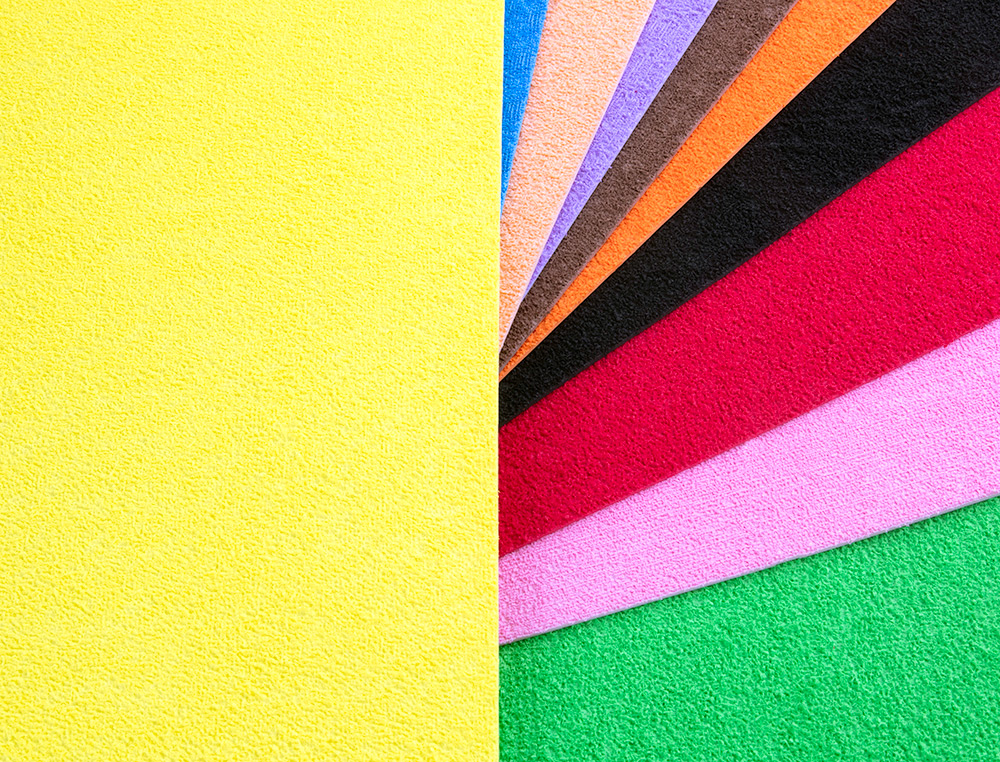 GOMA EVA LIDERPAPEL TEXTURA TOALHA AMARELO PLACA 50X70CM 60GR ESPESSURA 2MM