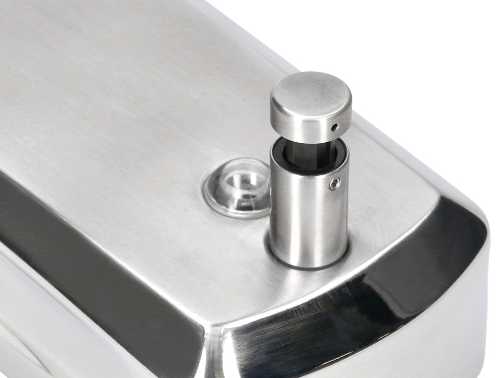 DISPENSADOR MANUAL Q-CONNECT DE SABAO 800 ML ACO INOXIDAVEL 178X114X56 MM