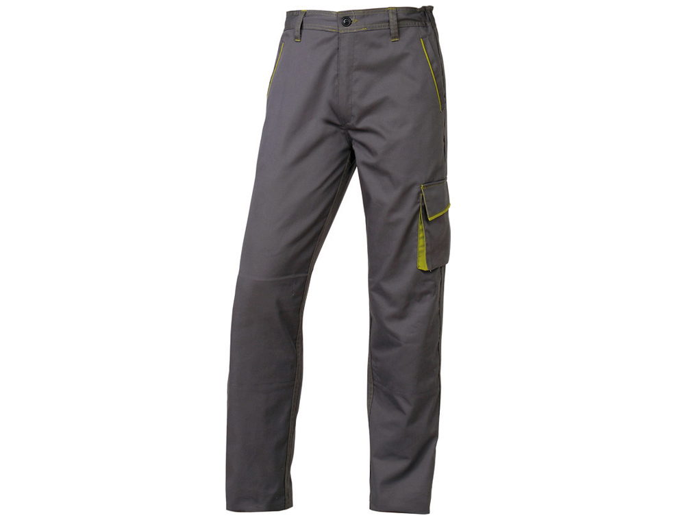 CALÇAS DELTAPLUS COM CINTURA AJUSTAVEL E 5 BOLSOS COR CINZA - VERDE TAMANHO XL