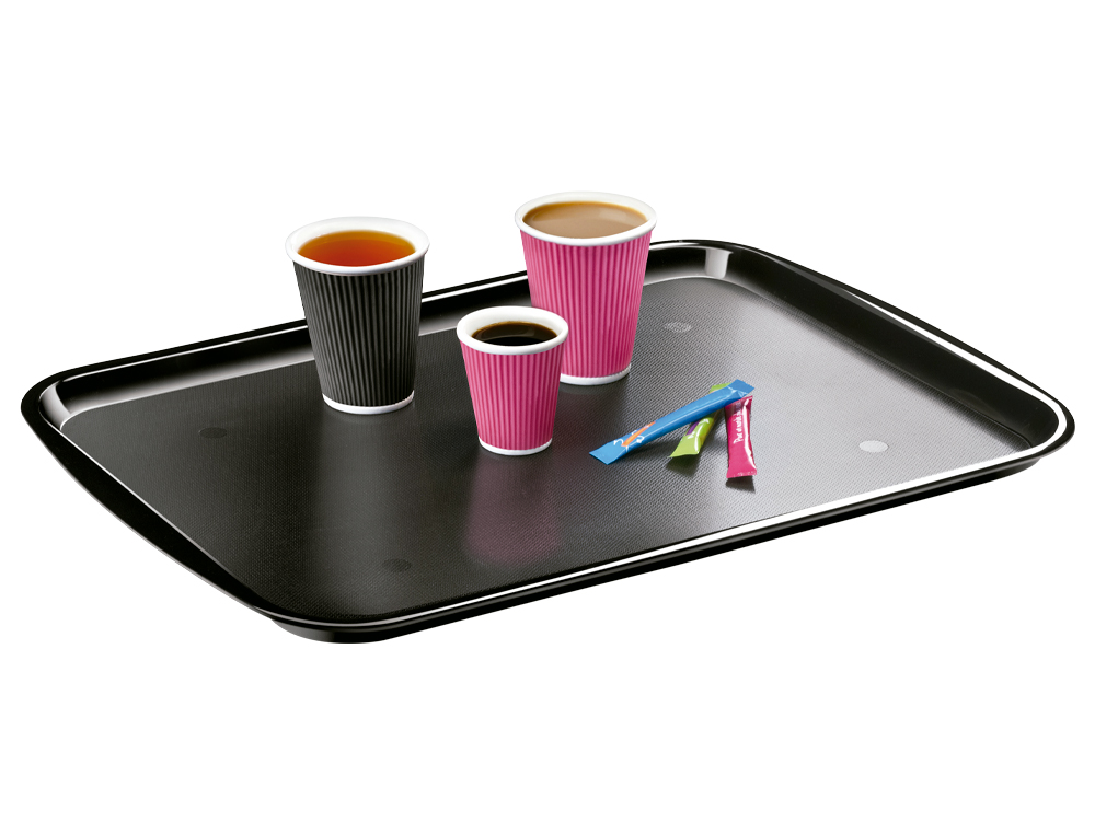 BANDEJA CEP APTA PARA ALIMENTOS EMPILHAVEL POLICARBONATO PRETO 532X372X20 MM