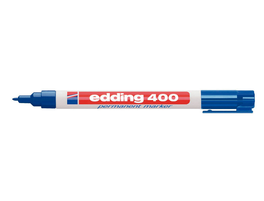 MARCADOR EDDING PERMANENTE 400 AZUL PONTA REDONDA 1 MM