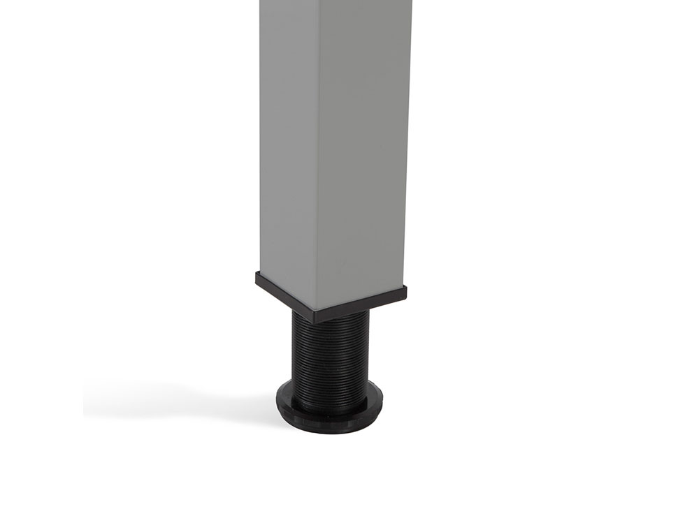 MESA DE ESCRITORIO ROCADA SERIE EXECUTIVE FORMA EM L DIREITA 160X120 CM ACABAMENTO AD02 ALUMINIO/CINZA