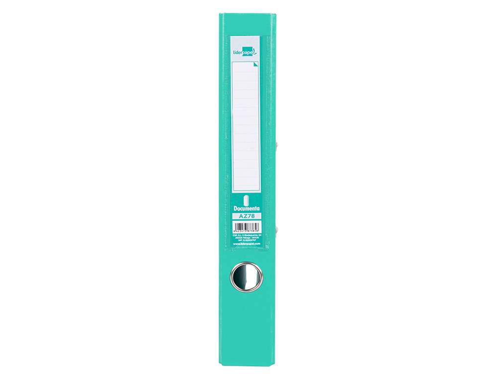 PASTA DE ARQUIVO DE ALAVANCA LIDERPAPEL DOCUMENTA PVC DIN A4 LOMBADA 52 MM VERDE CLARO
