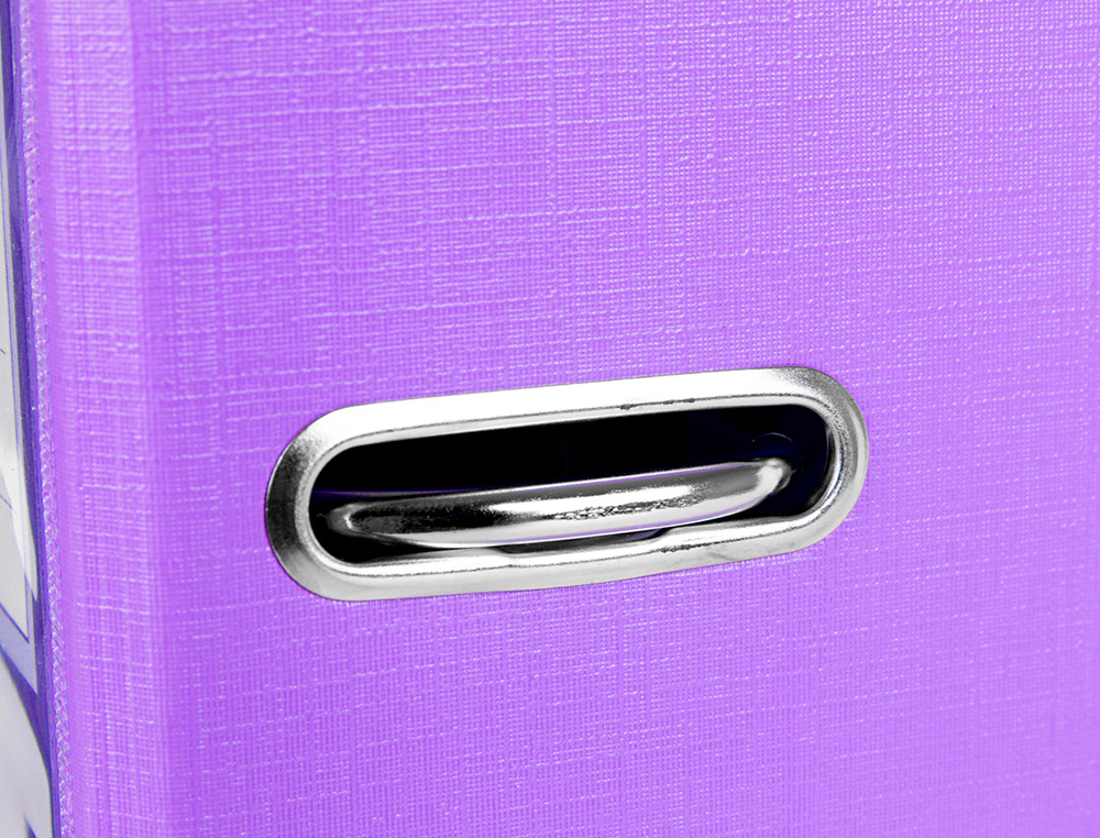PASTA DE ARQUIVO DE ALAVANCA LIDERPAPEL DOCUMENTA PVC FOLIO LOMBADA 75 MM LILAS