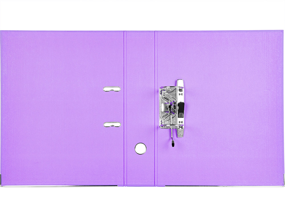 PASTA DE ARQUIVO DE ALAVANCA LIDERPAPEL DOCUMENTA PVC FOLIO LOMBADA 75 MM LILAS