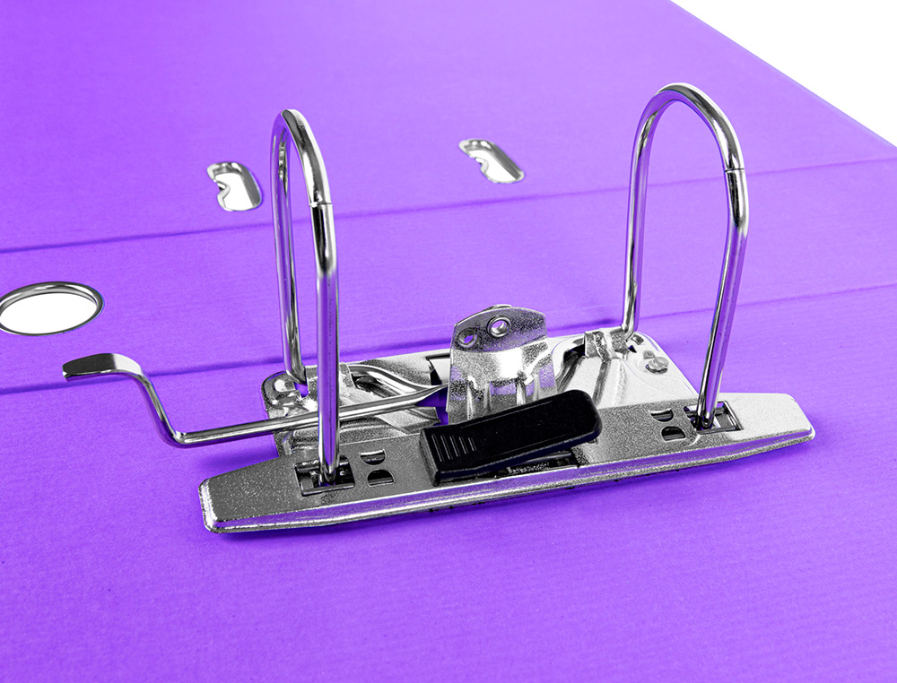 PASTA DE ARQUIVO DE ALAVANCA LIDERPAPEL DOCUMENTA PVC FOLIO LOMBADA 75 MM LILAS