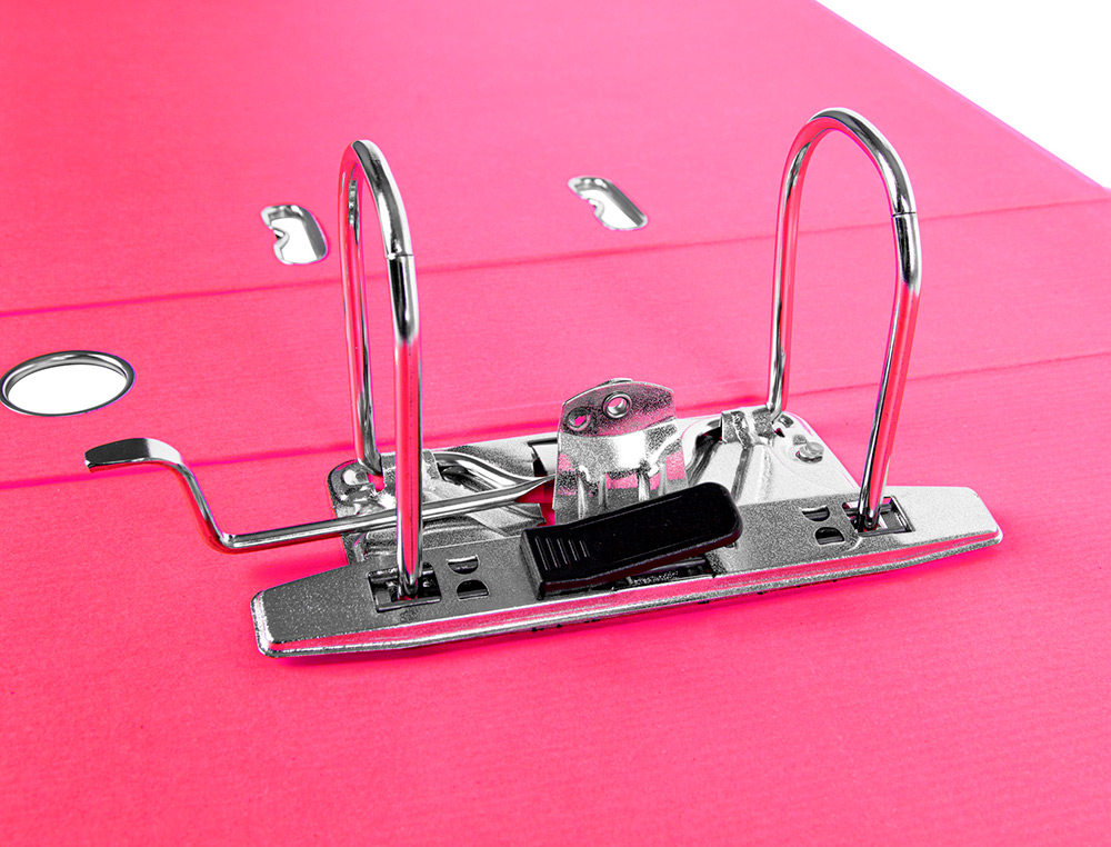 PASTA DE ARQUIVO DE ALAVANCA LIDERPAPEL DOCUMENTA PVC FOLIO LOMBADA 75 MM ROSA