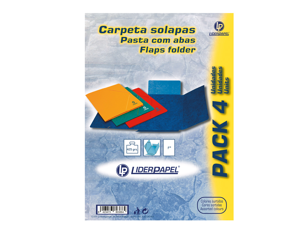 PASTA DE ELASTICOS LIDERPAPEL FOLIO CORES SORTIDAS