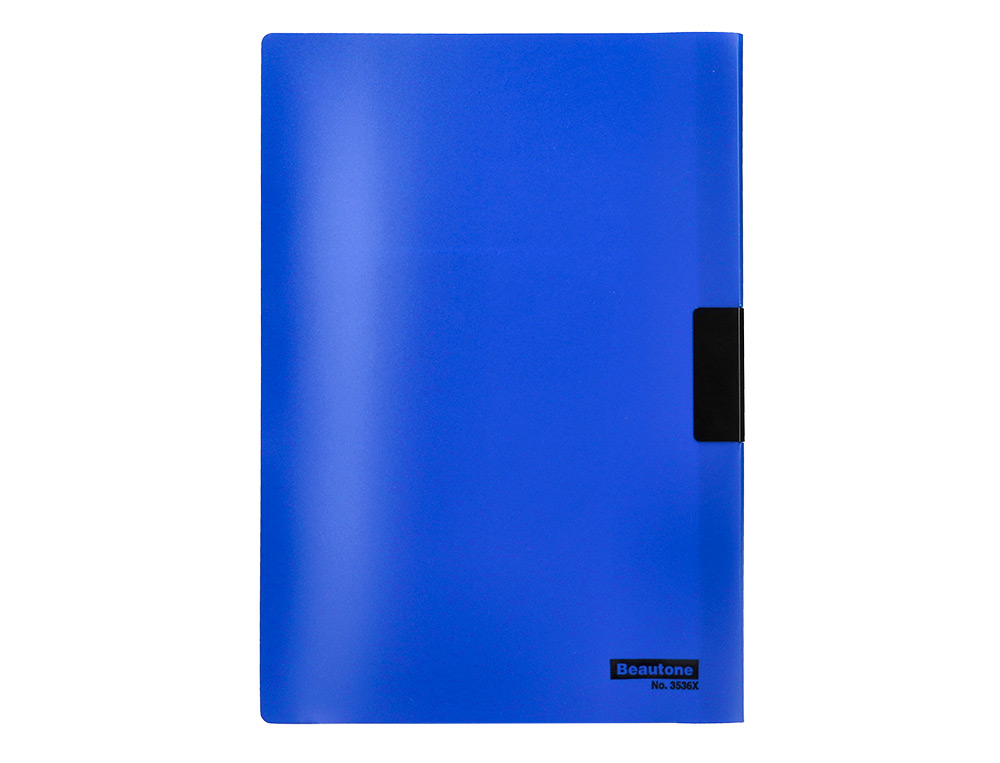 PASTA DOSSIER C/CLIP LATERAL, P/25 FOLHAS, AZUL (PACK C/10)