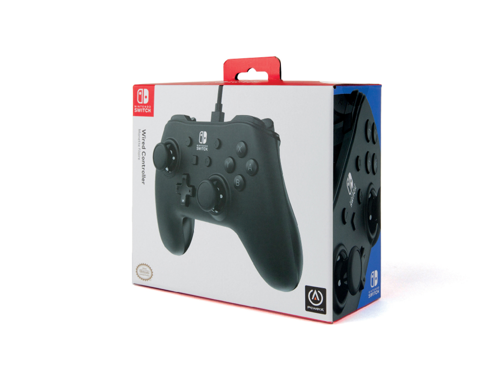 COMANDO NINTENDO COM CABO POWER A PARA SWITCH PRETO