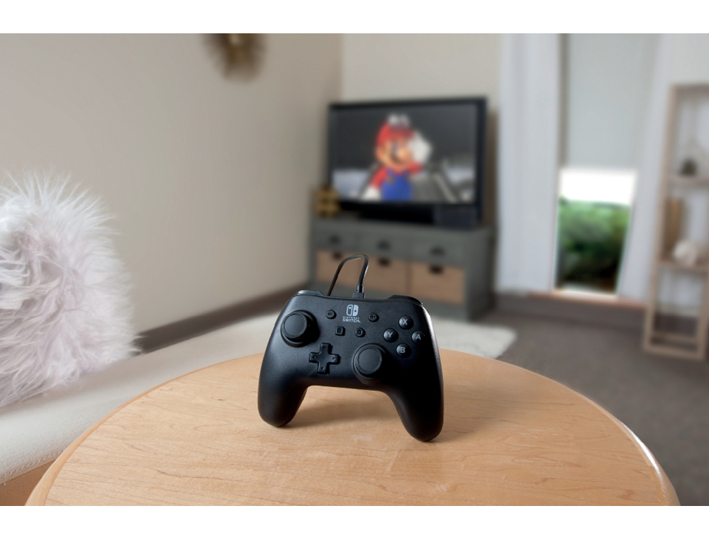 COMANDO NINTENDO COM CABO POWER A PARA SWITCH PRETO