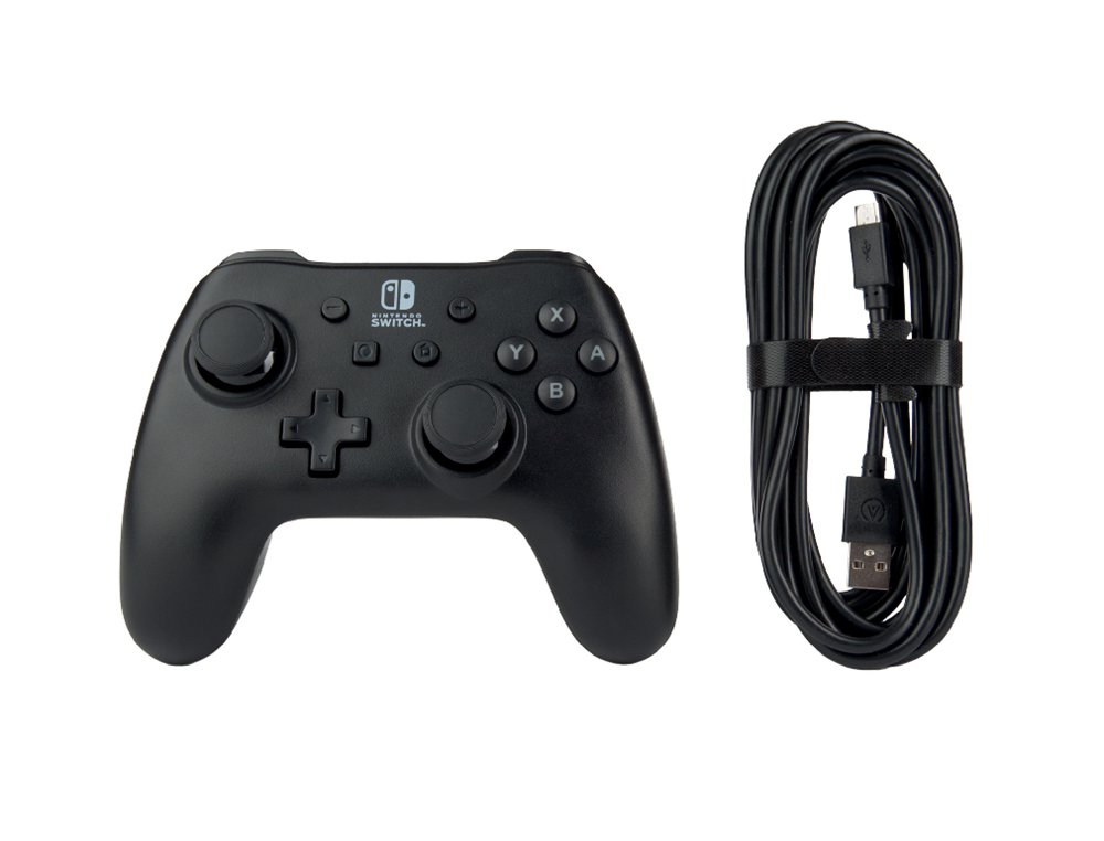 COMANDO NINTENDO COM CABO POWER A PARA SWITCH PRETO
