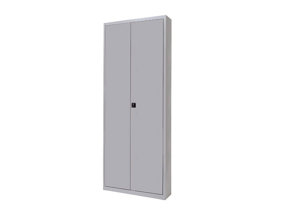 ARMARIO METALICO ROCADA DOIS PORTAS INCLUI QUATRO PRATELEIRA 90X198X45 CM ACABAMENTO AC00 CINZA/CINZA