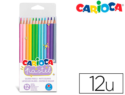 LAPIS CARIOCA PASTEL BLISTER DE 12 CORES SORTIDAS