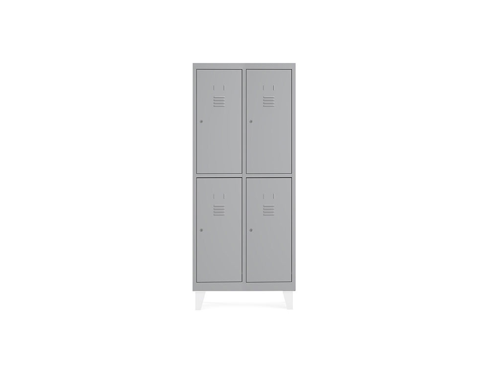 ARMARIO METALICO ROCADA 300 2 MODULOS X 2 PORTAS CINZA 620X500X1800 MM