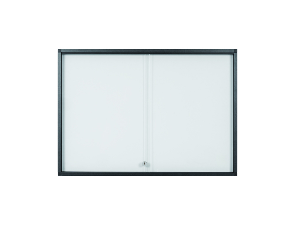 VITRINA DE ANUNCIOS BI-OFFICE 18 A4 MAGNETICA PARA INTERIOR SLIM ANTRACITE 1351X39X946 MM