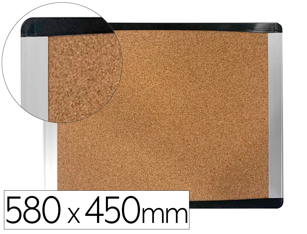 QUADRO CORTICA BI-OFFICE INKA RECICLADO MOLDURA DE ALUMINIO 580X450 CM