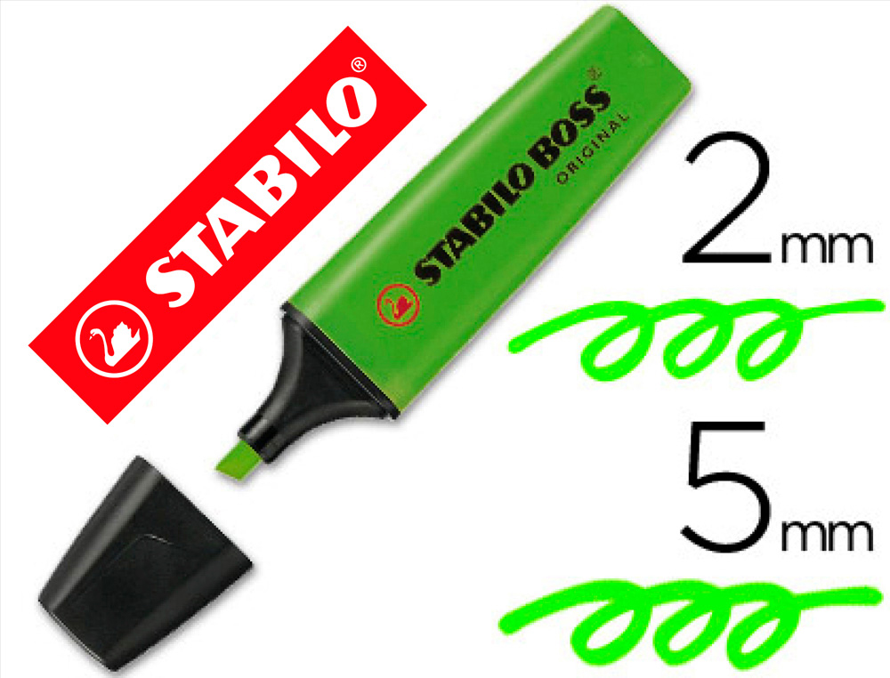 MARCADOR FLUORESCENTE STABILO BOSS 70 VERDE