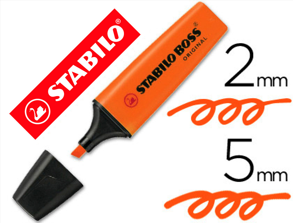 MARCADOR FLUORESCENTE STABILO BOSS 70 LARANJA