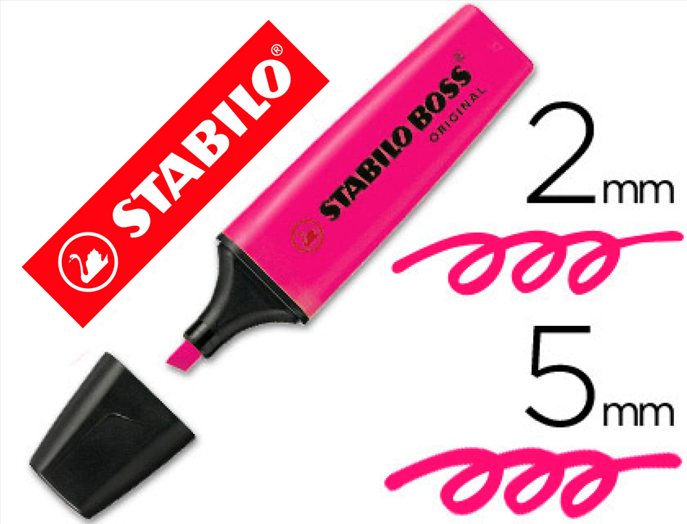 MARCADOR FLUORESCENTE STABILO BOSS 70 ROSA