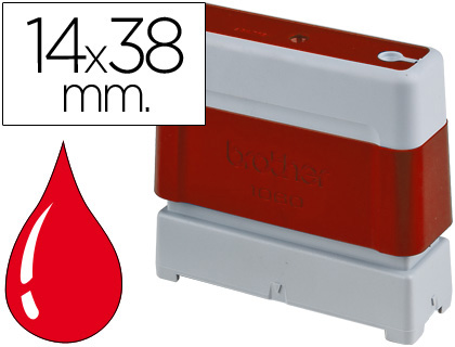 CARIMBO AUTOMATICO BROTHER 14 MM X 38 MM VERMELHO