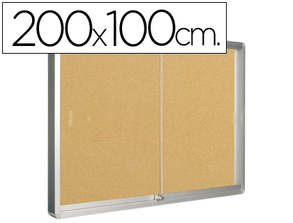 VITRINA DE ANUNCIOS MOLDURA DE ALUMINIO 200X100 CM