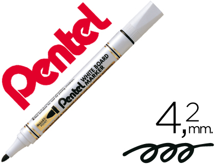 MARCADOR PENTEL MW85 QUADROS BRANCOS 4,2 MM PRETO