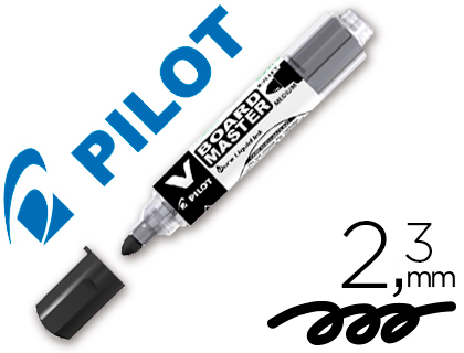 MARCADOR PILOT V BOARD MASTER PARA QUADRO BRANCO PRETO TINTA LIQUIDA TRACO 2,3MM