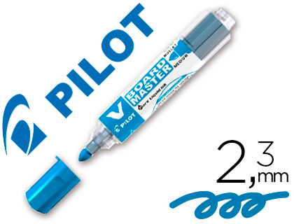 MARCADOR PILOT V BOARD MASTER PARA QUADRO BRANCO AZUL TINTA LIQUIDA TRACO 2,3MM