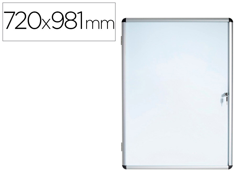 VITRINA DE ANUNCIOS BI-OFFICE FUNDO MAGNETICO EXTRAPLANA DE INTERIOR 72X98,1 CM