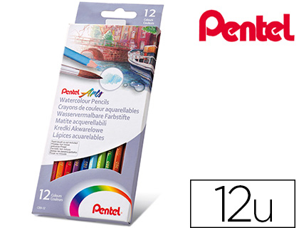 LAPIS DE COR AGUARELAVEIS PENTEL CAIXA COM 12 UNIDADES