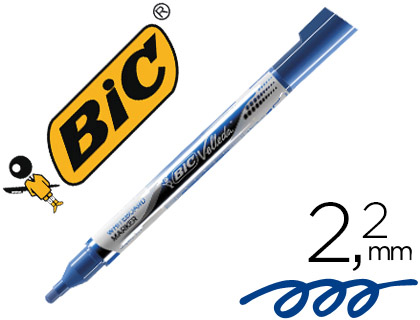 MARCADOR BIC VELLEDA LIQUID POCKET PONTA REDONDA 2,2 MM AZUL