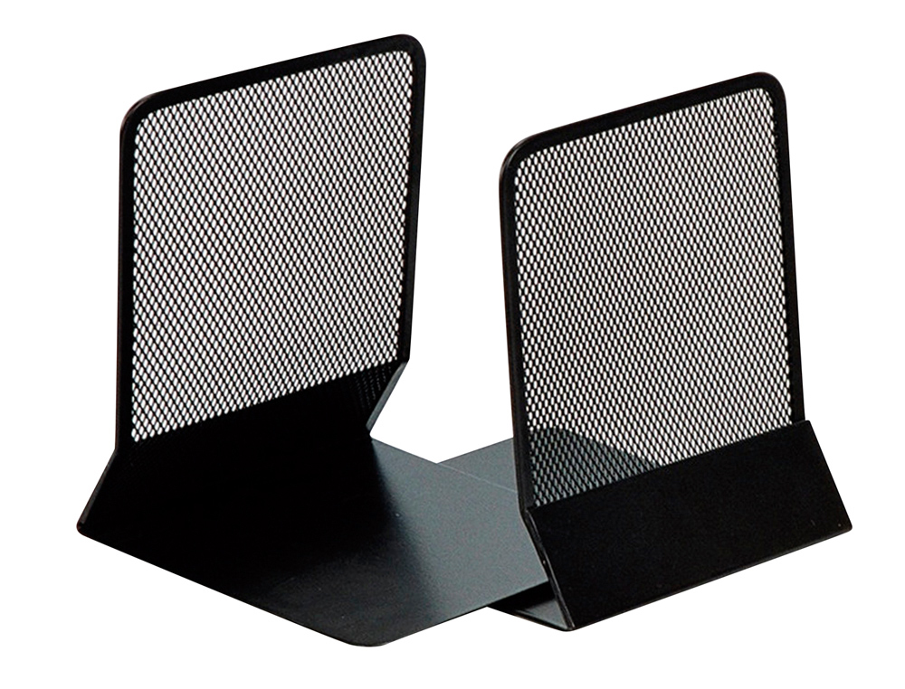 APOIA LIVROS METALICO Q-CONNECT KF15098 PRETO -CONJUNTO -135X152X165 MM